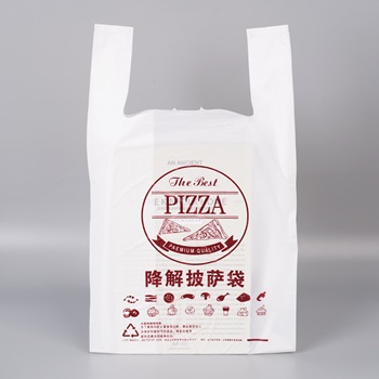 Custom Logo Biodegradable 9″ Vest-Style Pizza Takeout Bag – Eco-Friendly Food Packaging